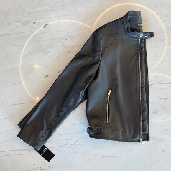 NEW Ralph Lauren Leather Jacket Lambskin - Picture 6 of 16